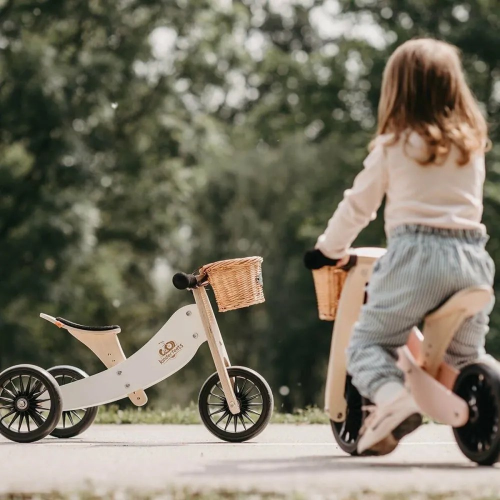 Drevené balančné odrážadlo Tiny Tot Plus 2v1 biela