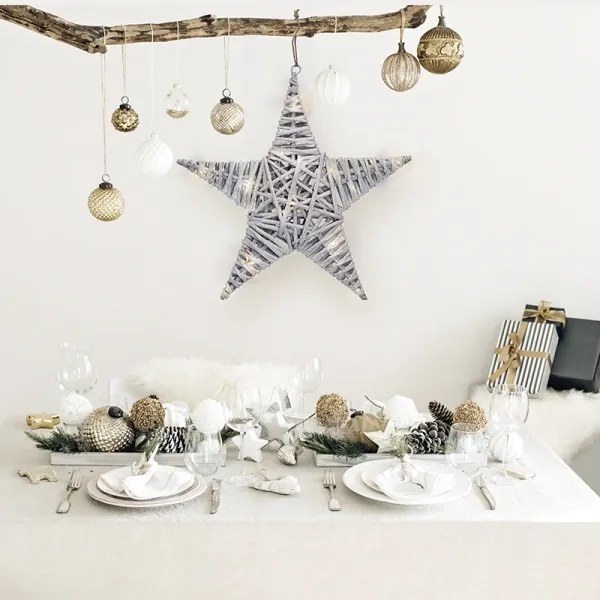 Solight 1V246 - LED Vianočná dekorácia LED/2xAA ratan