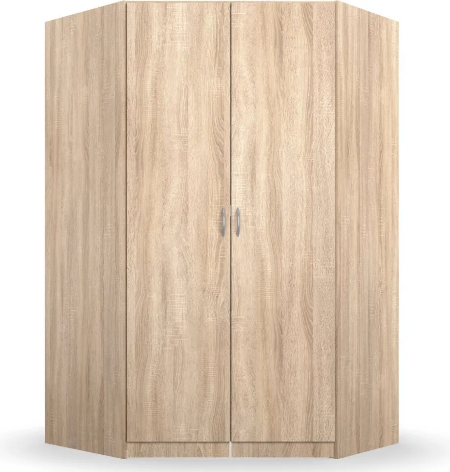 Rohová šatníková skriňa Case, dub sonoma