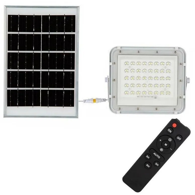LED Vonkajší solárny reflektor LED/10W/3,2V IP65 6400K biela + DO