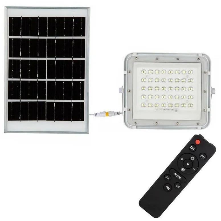V-Tac LED Vonkajší solárny reflektor LED/10W/3,2V IP65 6400K biela + DO VT1363