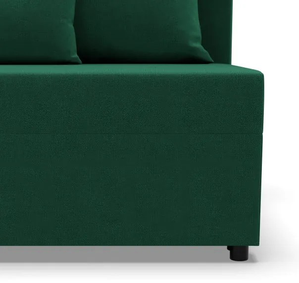 Rohová rozkladacia sedačka FERMO Kronos fľaškovo zelená