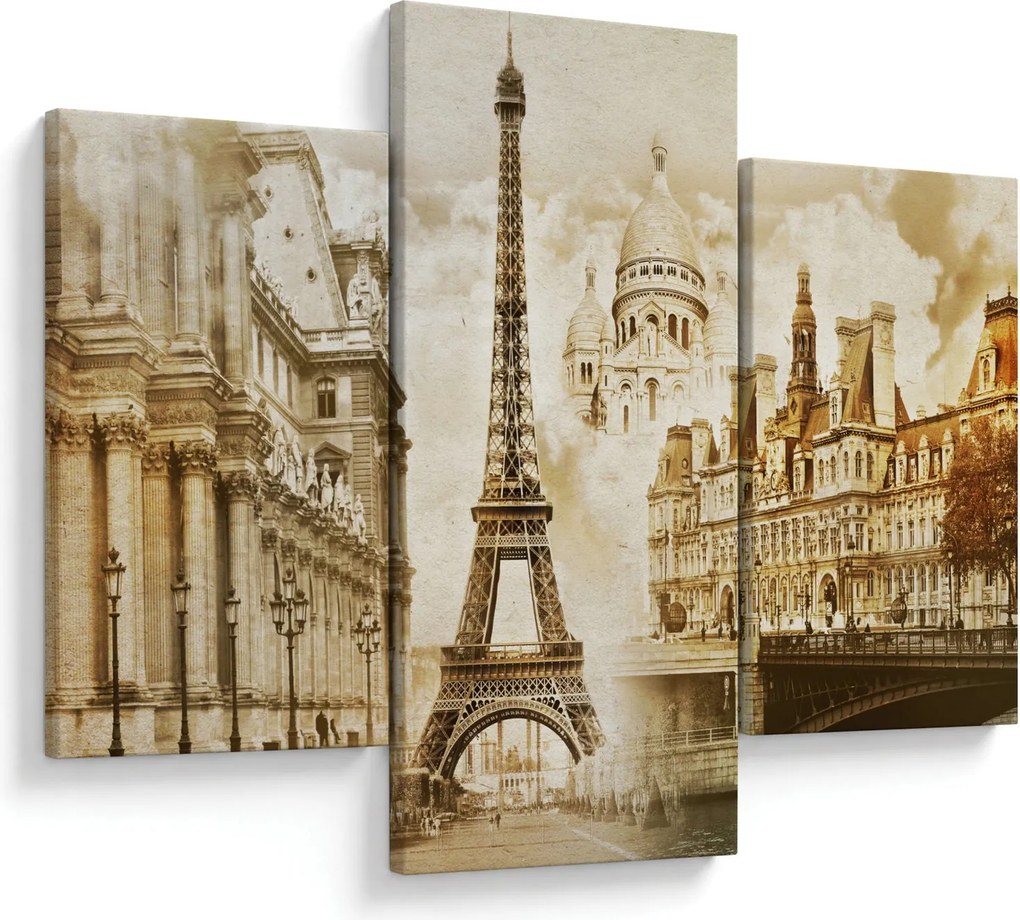 Obraz - Parížske pamiatky (90x60 cm)
