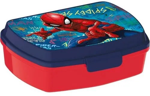 Desiatový box Spiderman 17,5 x 14,5 x 6,5 cm, modrá