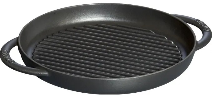 Staub Liatinová grilovacia panvica okrúhla 22 cm, čierna