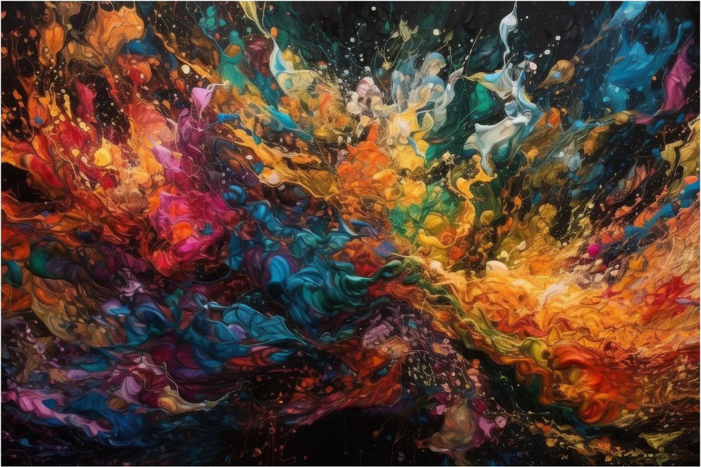 Obraz - Farebná abstrakcia II. (90x60 cm)