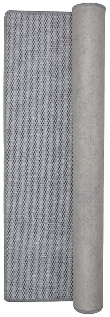 Timzo, Koberec behúň na mieru Nature platina, šíre 120 cm, šedá, chodba / predsieň