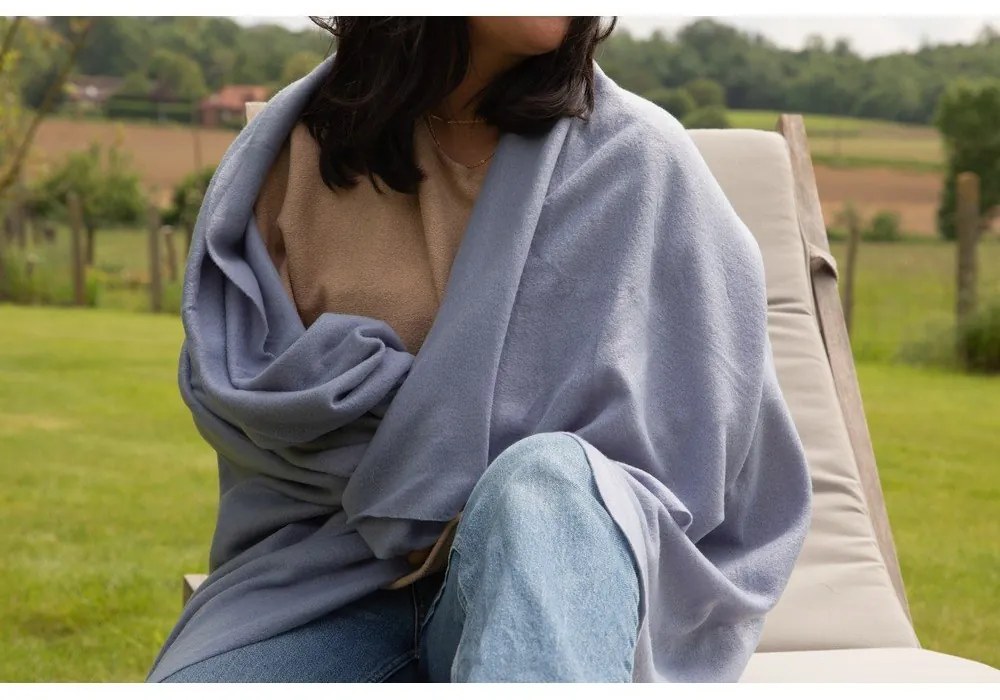 Modrá fleecová deka 130x160 cm Riso – Tiseco Home Studio