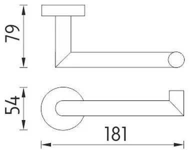NIMCO UN 13055M-26 - Držiak toaletného papiera UNIX lesklý chróm