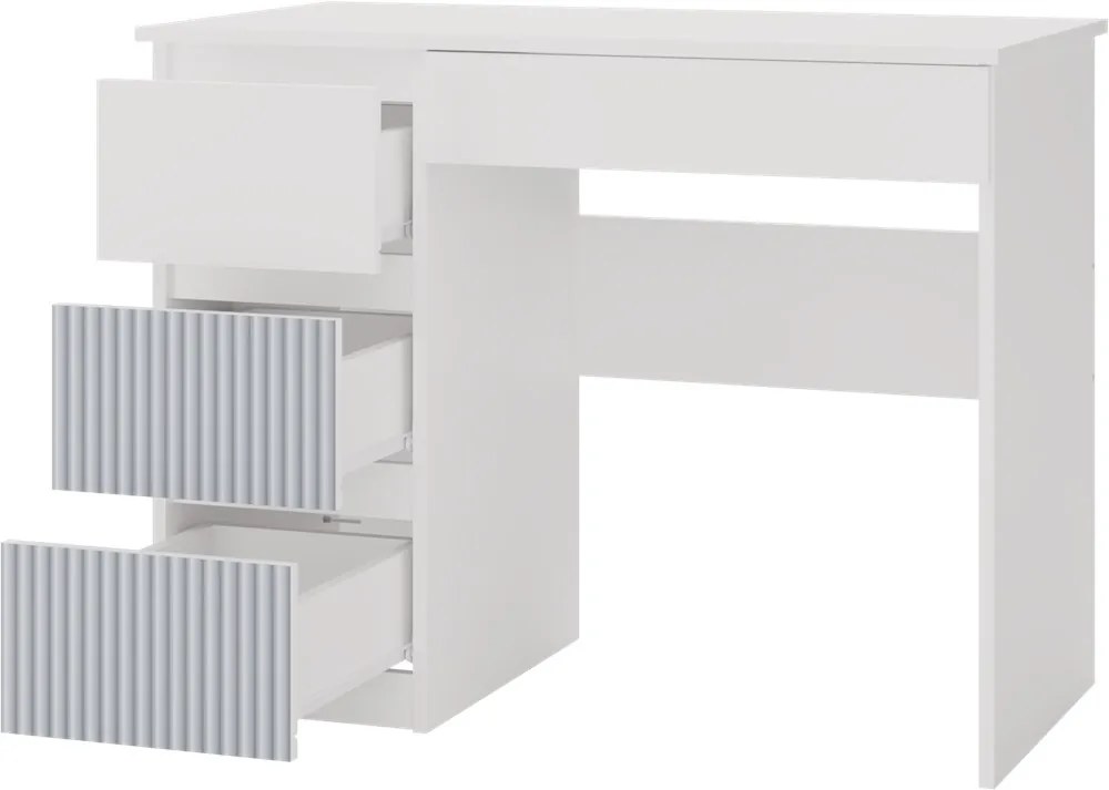 Detský písací stôl MALWA ARTESO bielo-modrý ľavý