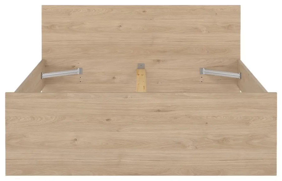 Dvojlôžková posteľ v dekore duba bez roštu 140x200 cm v prírodnej farbe Naia – Tvilum