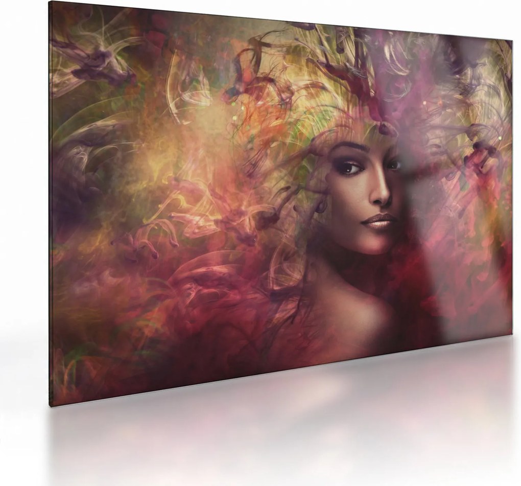 Sklenený obraz - Fantasy žena (70x50 cm)