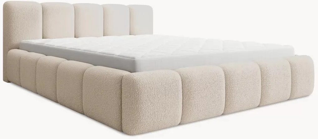 Posteľ s úložným priestorom Tesia 160x200 - béžové buklé Quelle 03