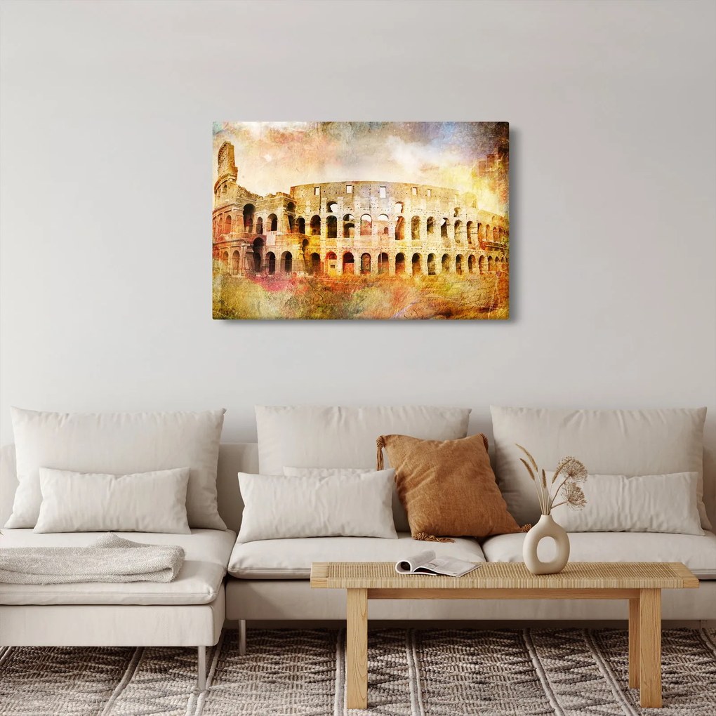Obraz - Digitálna maľba, koloseum, Rím, Taliansko (90x60 cm)