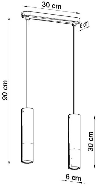 Sollux SL.0629 - Luster na lanku PABLO 2xGU10/40W/230V biela