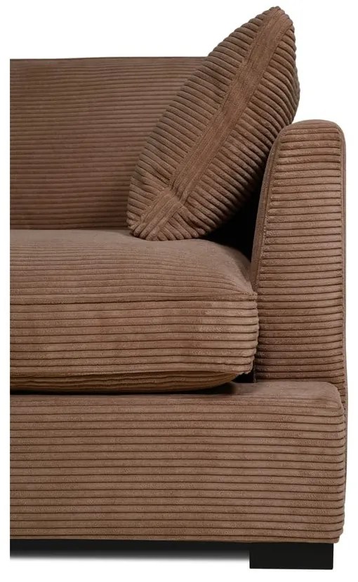 Svetlohnedá menčestrová pohovka 236 cm Mobby – Scandic