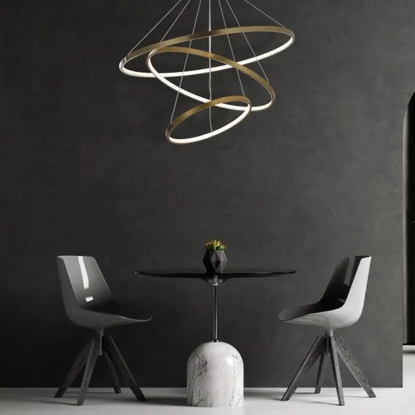 LED Luster na lanku LEA LED/60W/230V 4000K pr. 80 cm zlatá