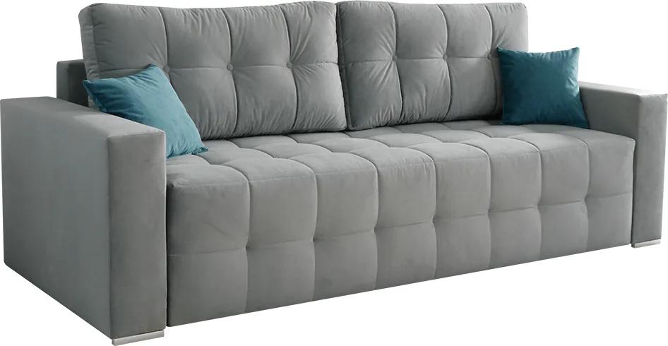 Pohovka Big sofa, svetlosivá/tyrkysová, AGIL