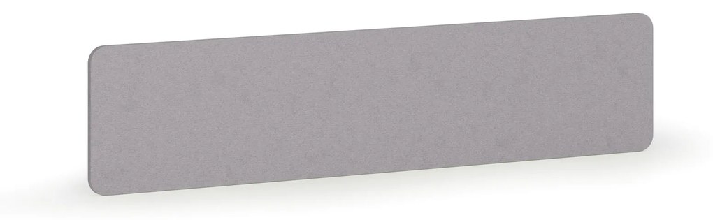 Akustický paraván na stôl, textilný, 180 x 40 cm, sivá