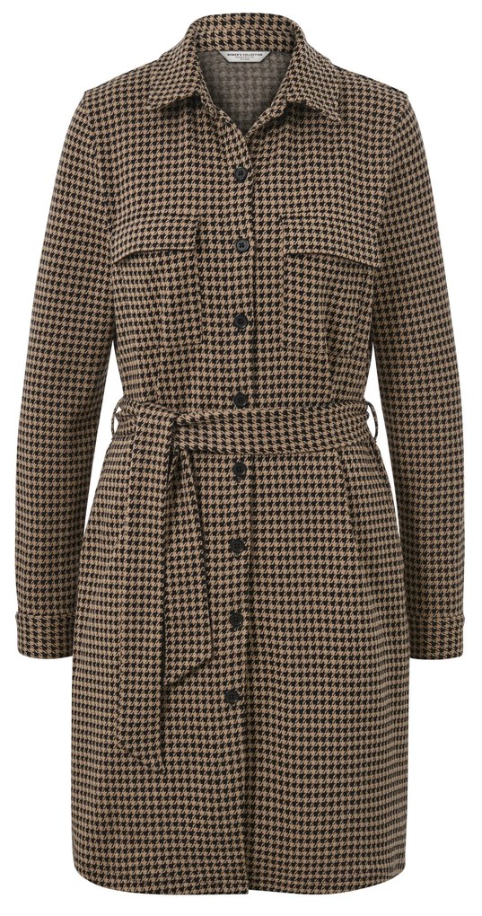 Teplákové šaty so žakárovým vzorom kohútej stopy