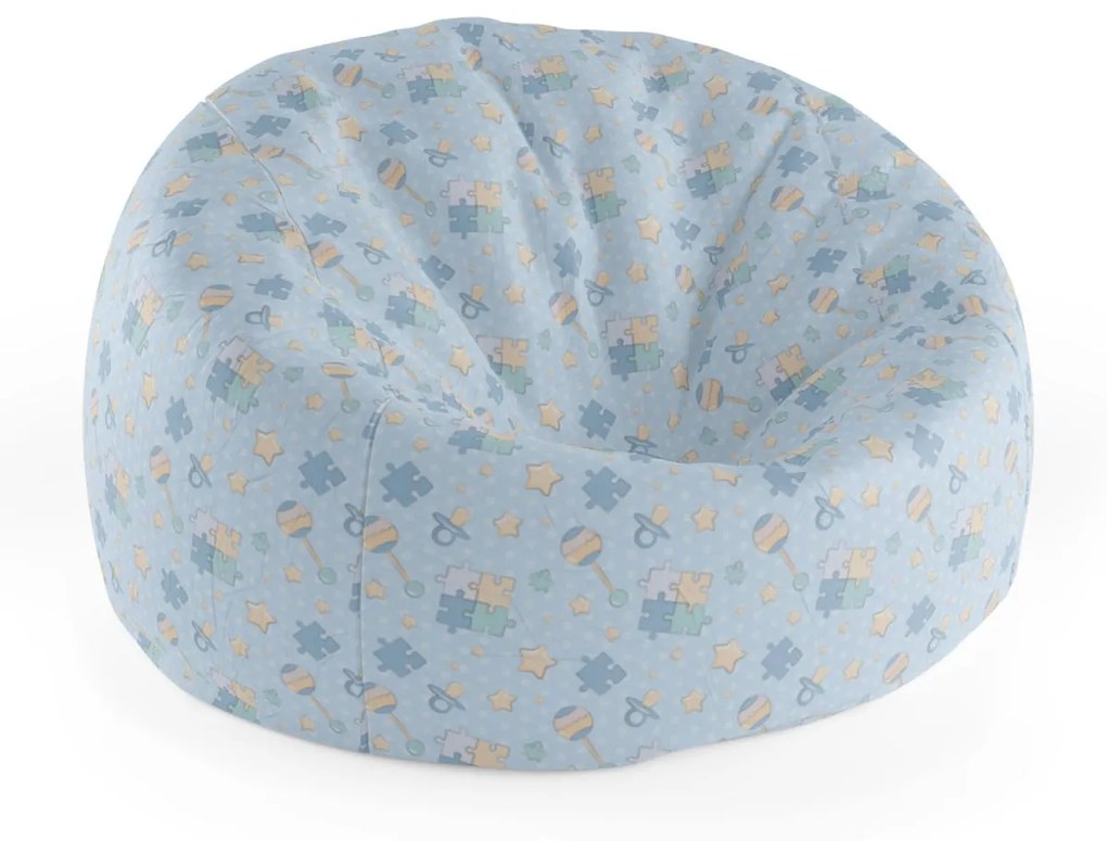 Sablio Sedací vak Cocoon Puzzle a cumlíky - 115 x 75 cm x 45 cm