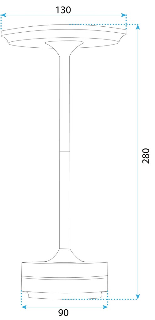 Toolight Toolight, bezdrôtová USB dotyková nočná lampa APP1371-T, čierna matná, OSW-08635