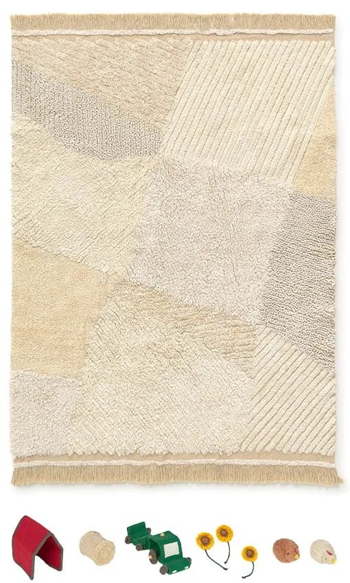 Béžový bavlnený detský hrací koberec 120x170 cm Farm Fields – Lorena Canals