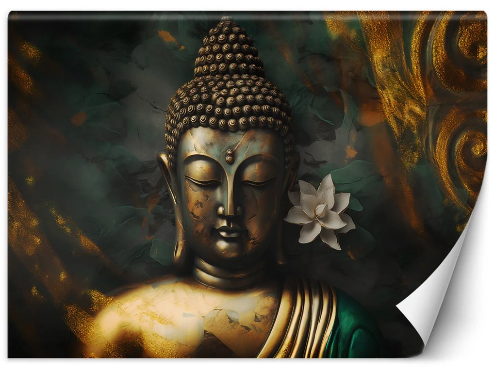 Gario Fototapeta Zlatý Budha na abstraktnom pozadí Materiál: Vliesová, Rozmery: 450 x 315 cm