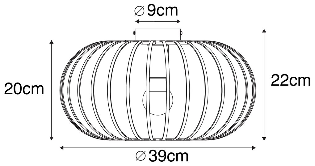 Dizajnové stropné svietidlo biele 39 cm - Johanna