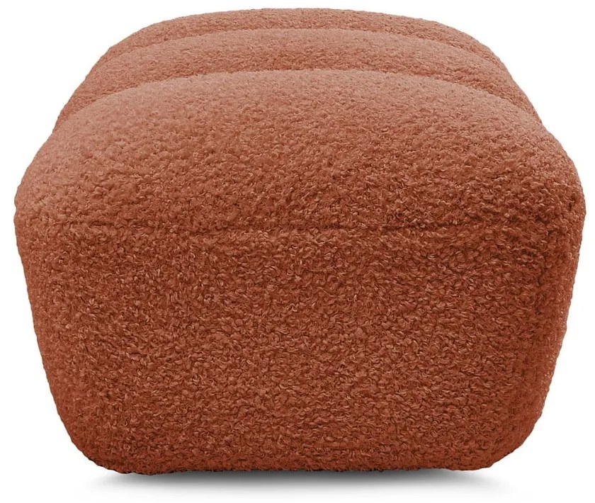 Podnožka z textílie buklé v tehlovej farbe Hippolyte – Bobochic Paris