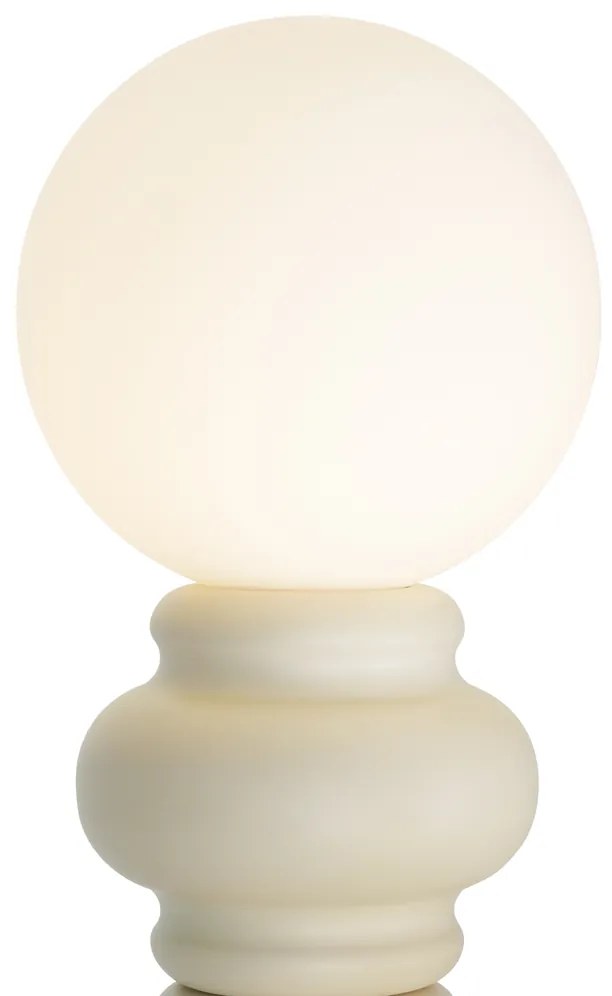 Retro stojacia lampa béžová s matným sklom - Fedde
