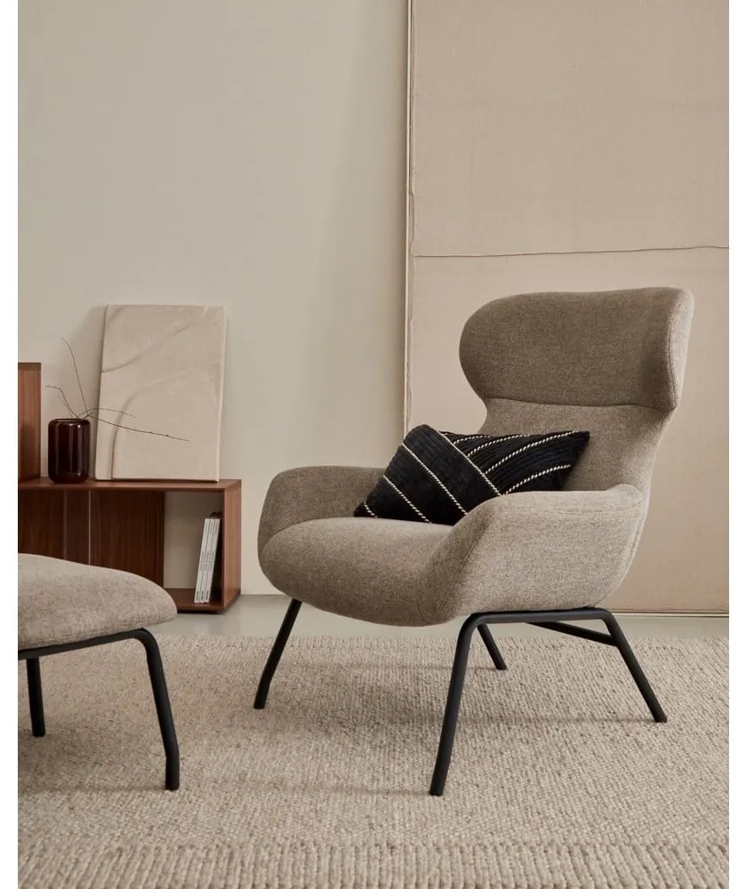 Hnedý taburet Belina – Kave Home