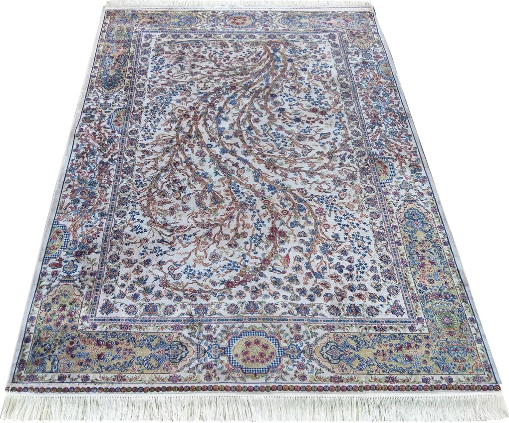 DY Hodvábny exkluzívny koberec Qum Silk 11 - krémová Rozmer: 200x300 cm