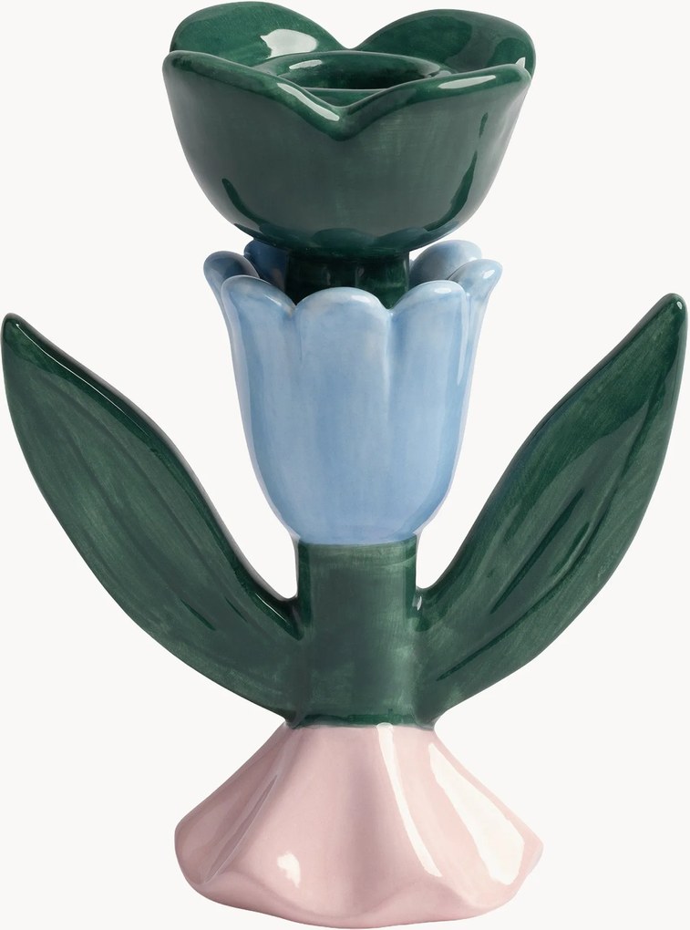Ručne maľovaný svietnik Blume