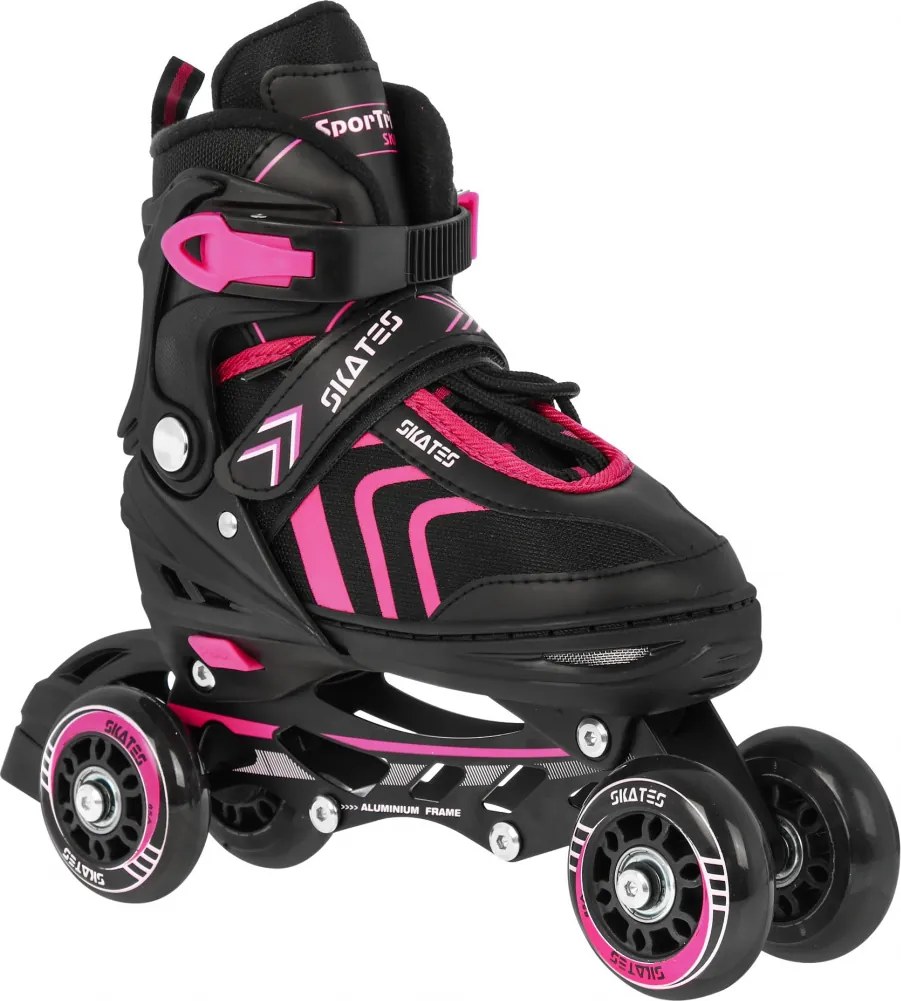 Ramiz Sada kolieskových korčúľ 4 v 1 Korčule pre deti Veľkosť 29-33 Ružová