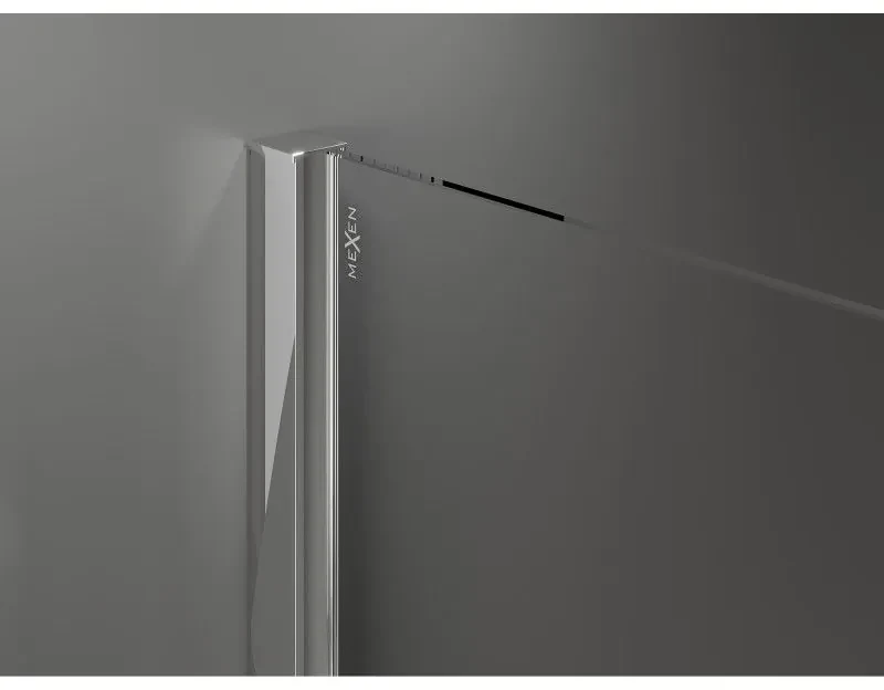 Mexen Velar, posuvné dvere do otvoru typ Walk-In 75 cm, 8mm číre sklo, chrómová, 871-075-000-03-01