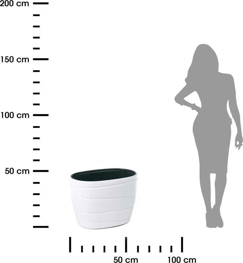 PLASTOVÝ KVETINÁČ LAVRIO 43X60 CM BIELA