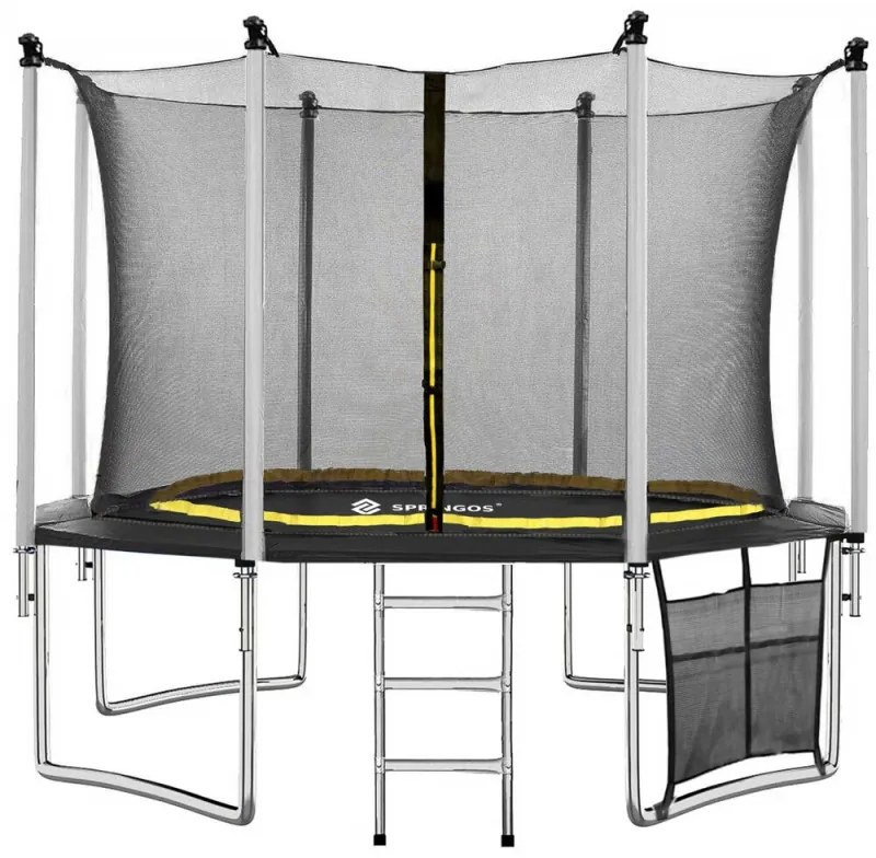 SPRINGOS Trampolína SPRINGOS 430 cm s vnútornou ochrannou sieťou + rebrík