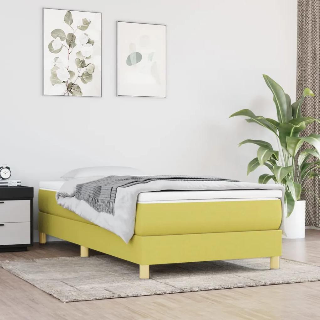 Boxspring posteľ s matracom zelená 100x200 cm látka 3144158
