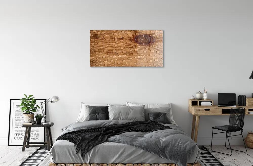 Obraz plexi Kvapky vody dreva 100x50 cm