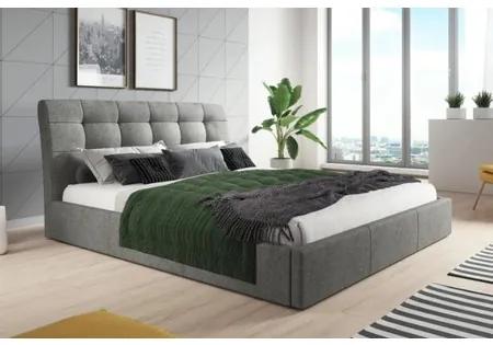Čalúnená posteľ MALAGA šedá rozmer 160x200 cm