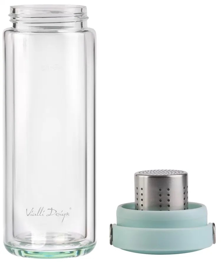 Sklenená fľaša v mentolovej farbe 350 ml Fuori – Vialli Design