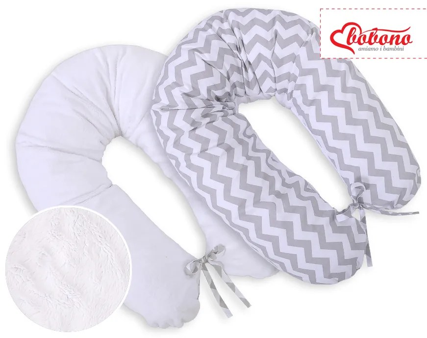 Bobono Relaxačný vankúšik- obojstranný-Simple chevron grey