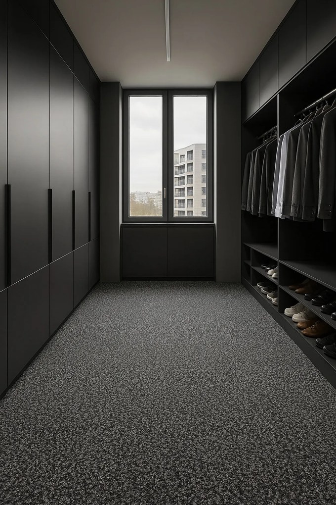 Rinos bv, Čistiaca zóna Merate grey, na mieru, šíře 1,3 m, šedá, pvc, chodba / predsieň