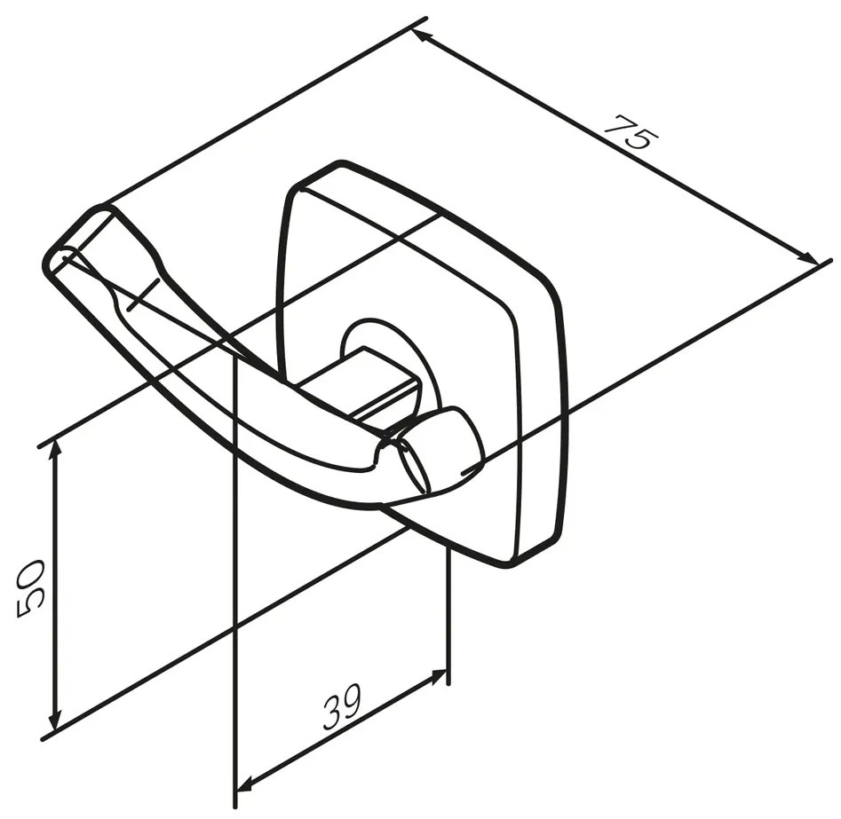Háčik na uteráky AM.PM Gem AGA35622 dvojitý. Čierny