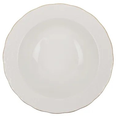 24-dielna jedálenská sada, biela/zlatá, porcelán