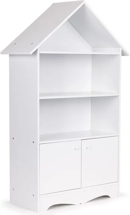 Biely detský regál v tvare domčeka