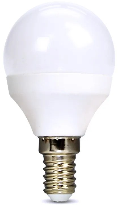 SOLIGHT LED žiarovka miniglobe matná G45 6W, E14, 4000K, 510lm