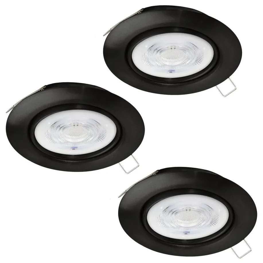 Eglo 901755 - SADA 3x LED Podhľadové svietidlo FAVAZZINA 1xGU10/4W/230V čierna EG901755