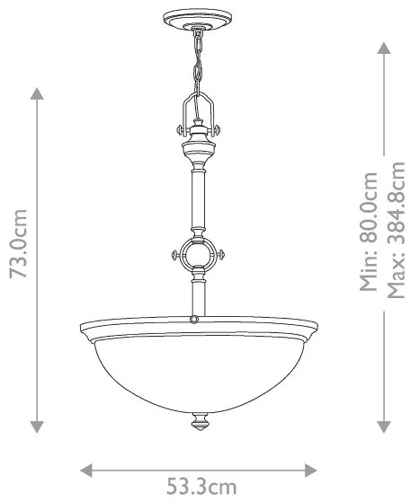 Hinkley HK-MAYFLOWER-P-C - Luster na reťazi MAYFLOWER 3xE27/60W/230V